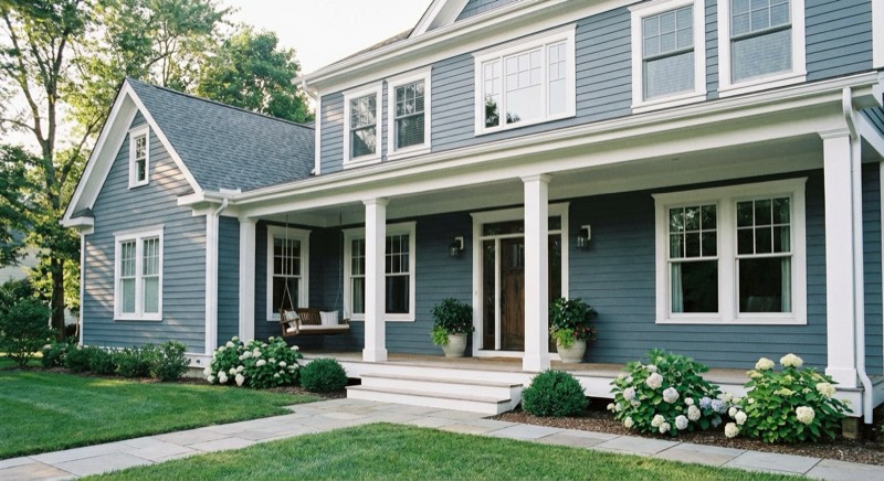 Wood siding exterior painting