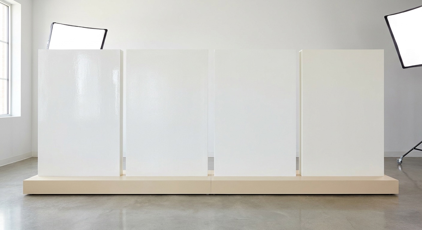 Paint drying stages comparison by JPL Painting in New Smyrna Beach FL - wet gloss, tacky sheen, dry to touch matte finish, and fully cured uniform surface