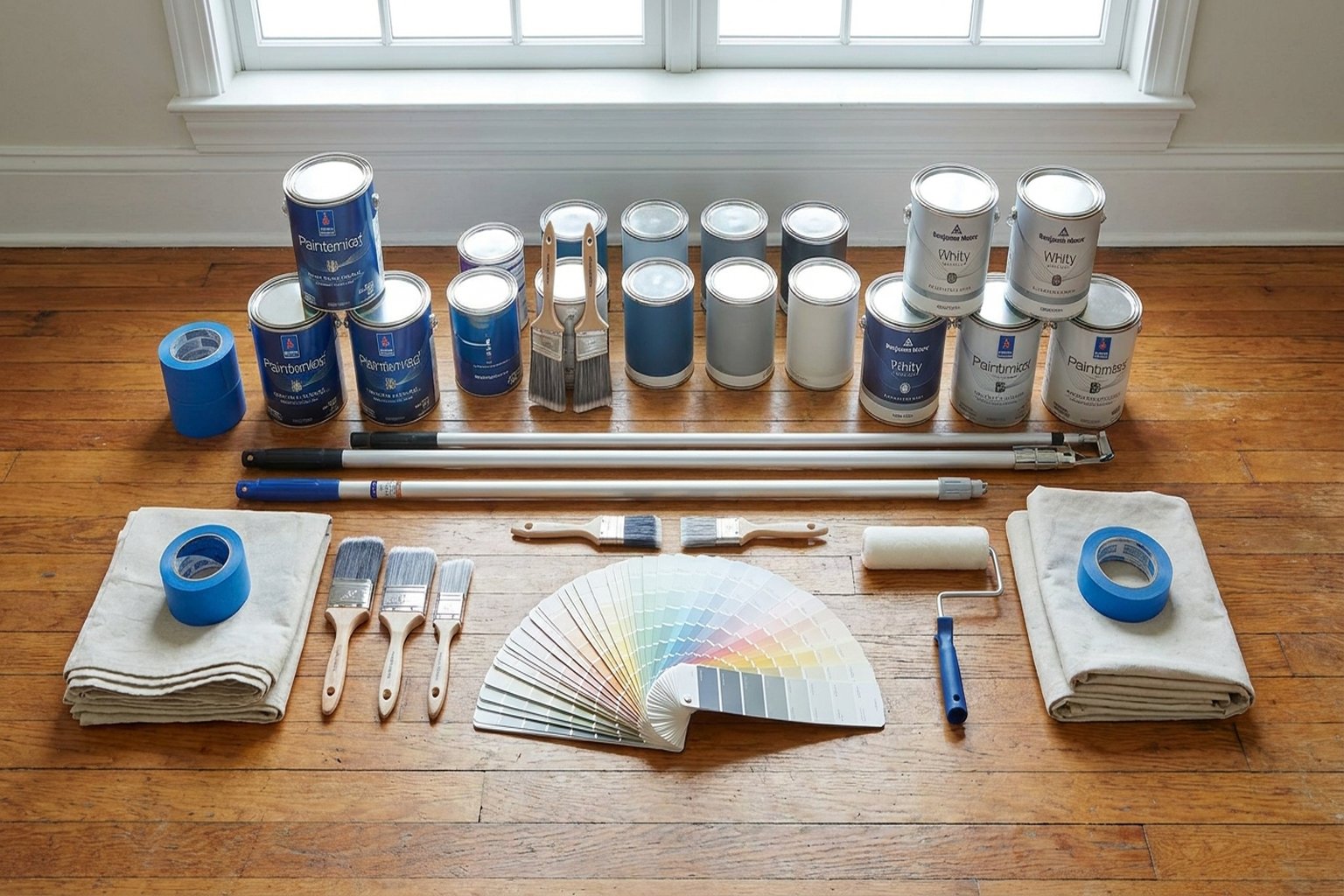 Interior painting material costs include paint, primer, and supplies