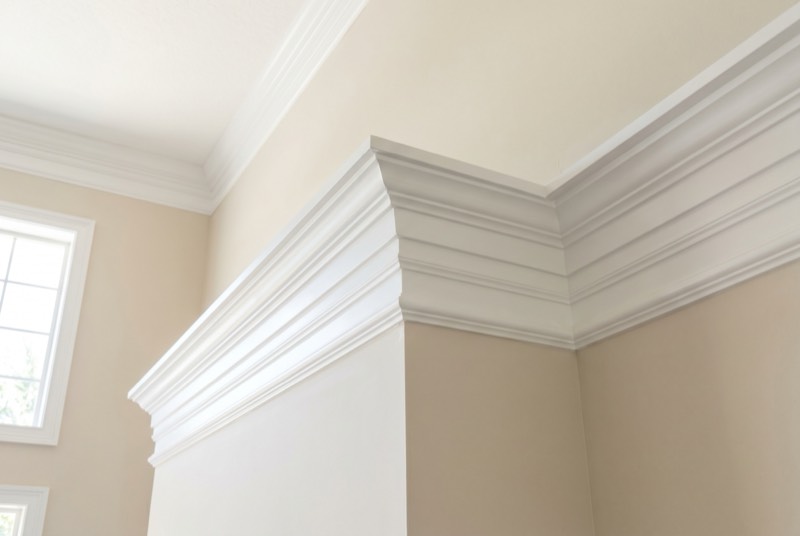 Crown molding painting with clean lines in Volusia County FL